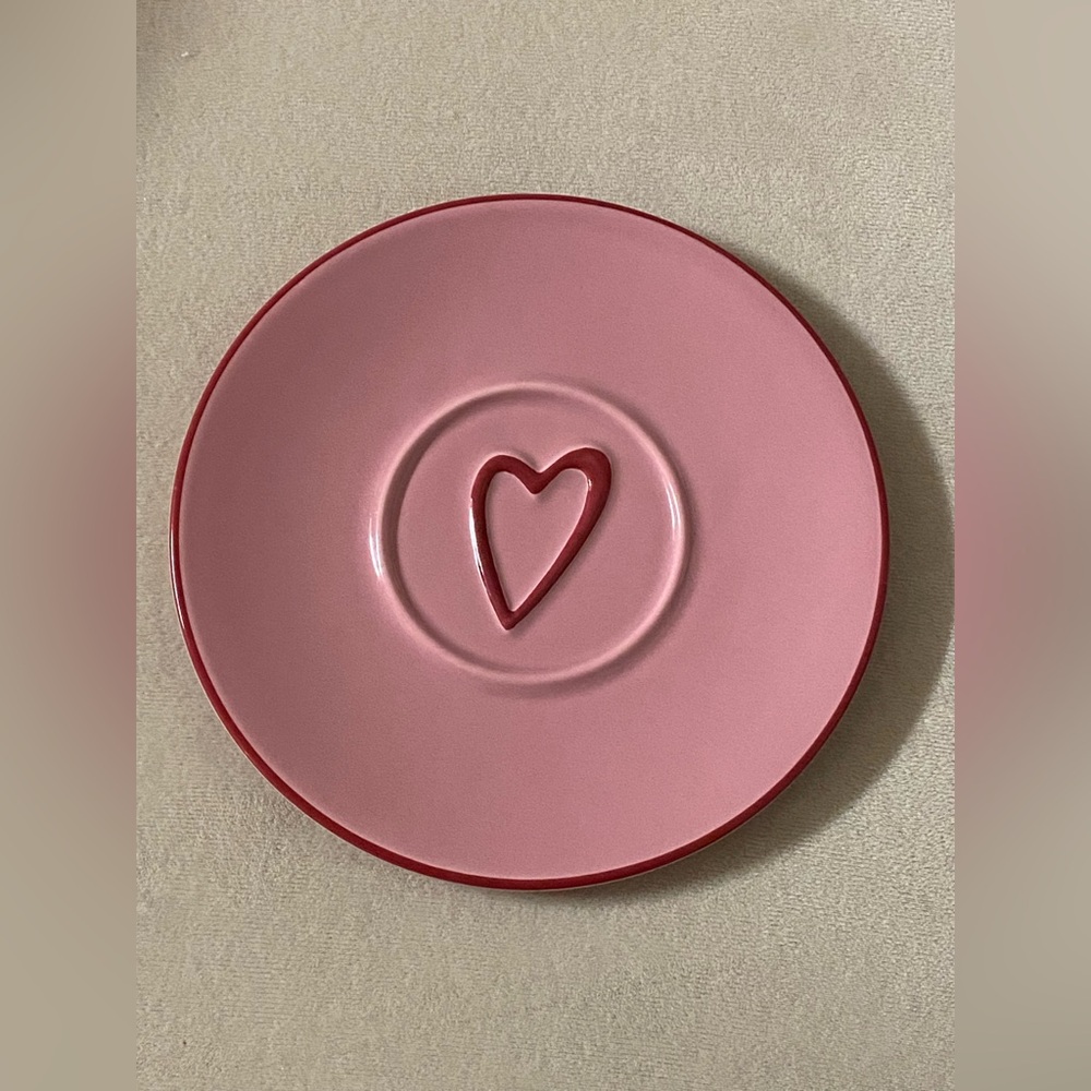 💰5/$25 STARBUCKS 2006 Purple Heart Saucer Plate “Flirt” 6.5”